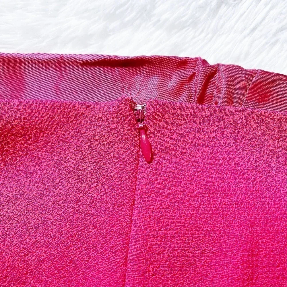 Moschino Cheap and Chic Red Virgin Wool Pencil Skirt US SZ8